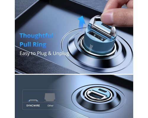 Автомобільний зарядний пристрій Syncwire 90 Вт USB C PD 45 Вт та QC 45 Вт