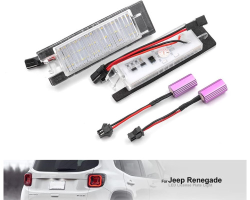 Світлодіодні лампи номерного знака для Jeep Renegade Canbus 2015-2021 OEM-номер: 68247166AA