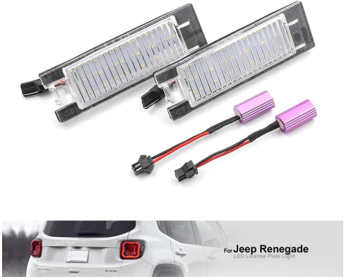 Світлодіодні лампи номерного знака для Jeep Renegade Canbus 2015-2021 OEM-номер: 68247166AA