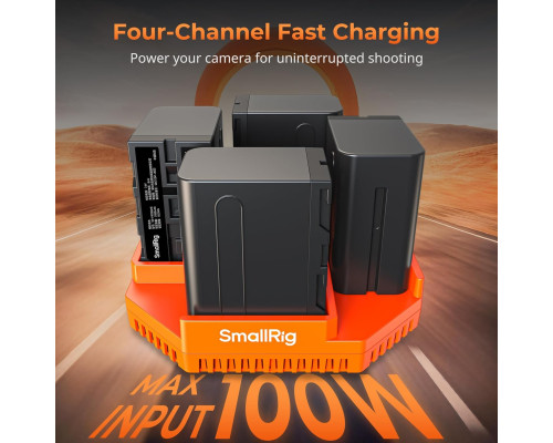 Зарядний пристрій SmallRig NP-F для камери на 4 канали