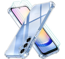 Прозорий чохол для Samsung Galaxy A25 5G + 3 захисних скла
