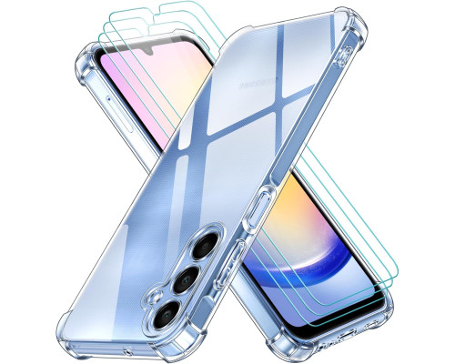 Прозорий чохол для Samsung Galaxy A25 5G + 3 захисних скла
