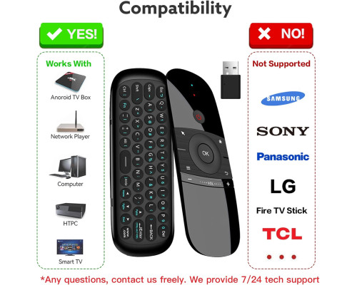 Пульт дистанційного керування WeChip W1 Air Mouse із клавіатурою