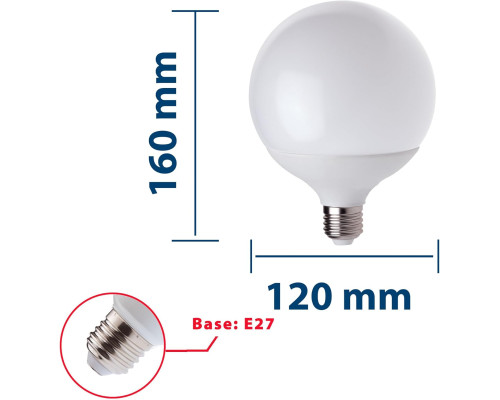 Світлодіодна лампа VELAMP G120 Goccia SMD, 20 Вт/2000лм