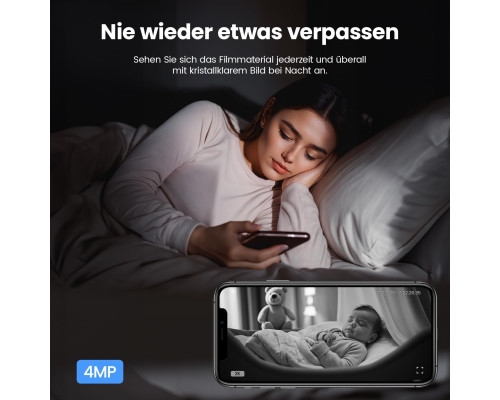 Камера VEEZOOM 4MP WLAN для приміщень 2.4G WiFi