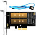 Адаптер GLOTRENDS PA12 Dual M.2 SSD PCIe X4 без радіатора