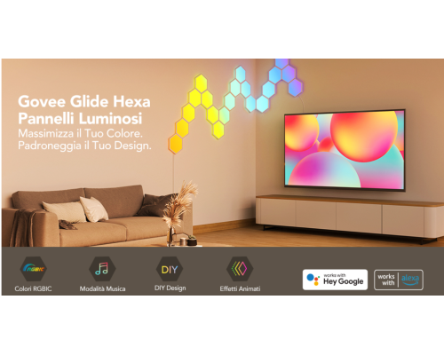 Розумний настінний світильник / світлові панелі 7 шт Govee Glide Hexa Light