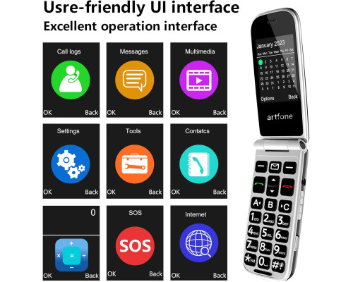 Розкладний мобільний телефон Artfone F30 4G