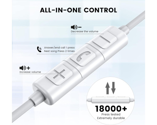 Дротові навушники з мікрофоном для смартфонів з інтерфейсом USB C (Комплект 2 шт)