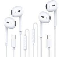 Дротові навушники з мікрофоном для смартфонів з інтерфейсом USB C (Комплект 2 шт)