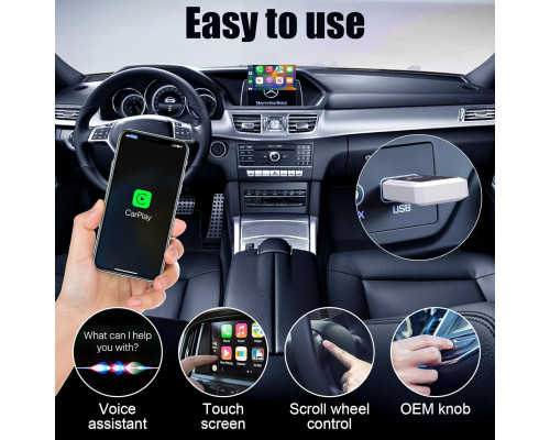 Бездротовий адаптер 2-в-1 для CarPlay та Android Auto 5GHz WiFi та Bluetooth