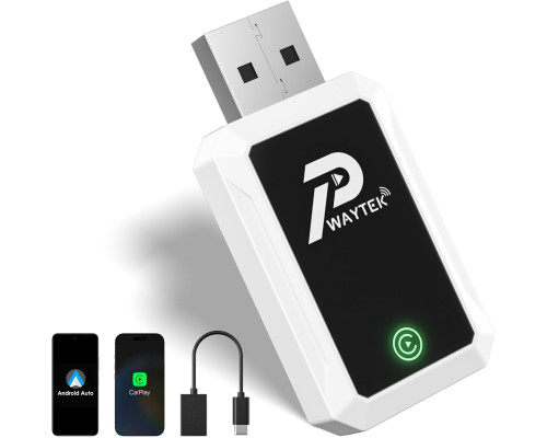 Бездротовий адаптер 2-в-1 для CarPlay та Android Auto 5GHz WiFi та Bluetooth