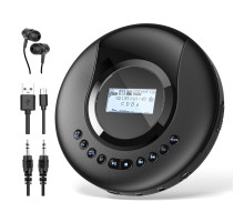 Портативний CD-програвач Bluetooth 5.2 з FM-радіо та записом REC