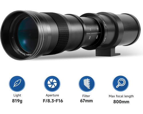 Телеоб'єктив зі змінною фокусною відстанню JINTU 420-800 мм f/8.3