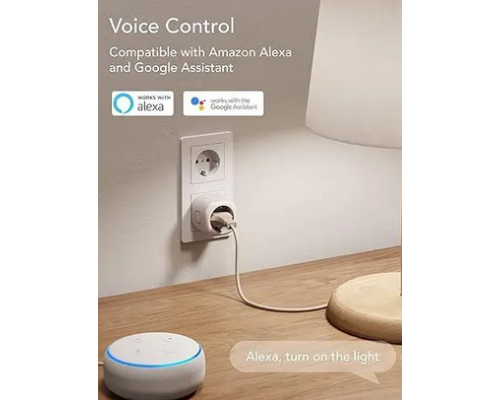 Розумна розетка Nooie Smart Plug WiFi з голосовим керуванням для дому