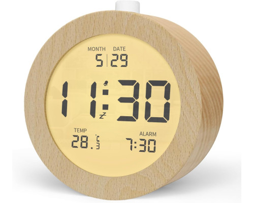 Цифровий дерев'яний будильник aboveClock