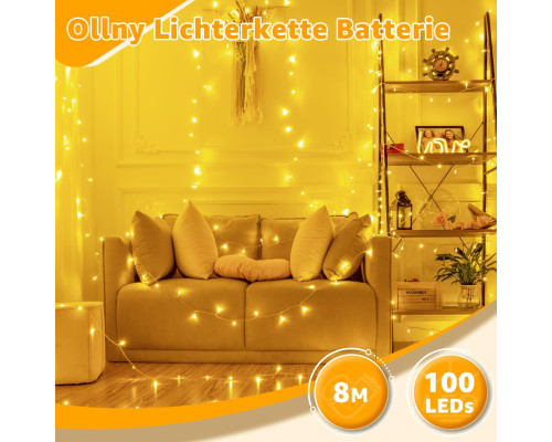 Водонепроникні гірлянди Ollny Fairy Lights Outdoor Battery 10 м