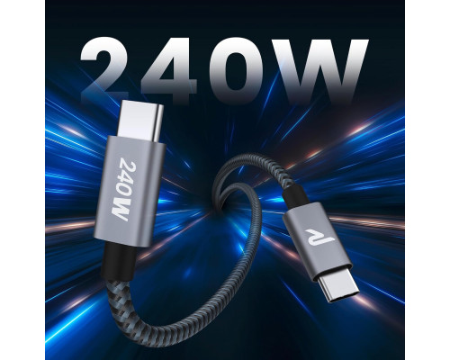Кабель RAMPOW USB C - USB C 240 Вт 1 м (2 шт)