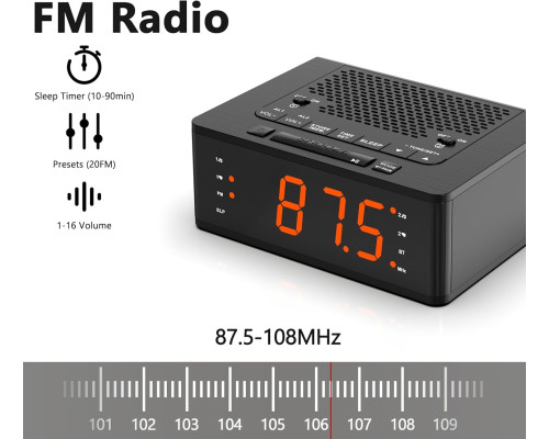 Будильник iTOMA з FM-радіо та Bluetooth