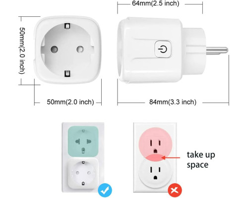 Електрична розетка для розумного будинку 16A ZigBee Tuya WiFi EU