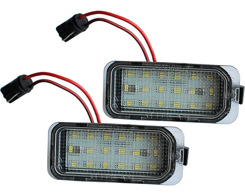 2 x 18 LED підсвічування номерного знака E4 12 V для Ford Fiesta Mondeo Focus C-Max S-Max Kuga Galaxy/030706
