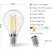 Світлодіодна лампа Aigostar Filament E14, тепле світло, 2700K, 4 Вт. 5шт.