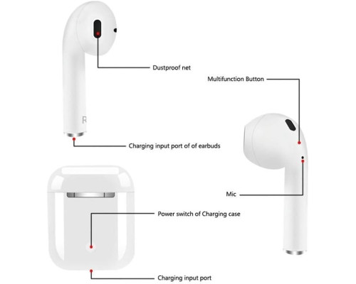 Bluetooth-навушники i12 TWS з сенсорним керуванням Smart Touch