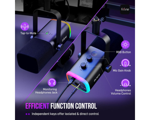 Ігровий мікрофон з кронштейном FIFINE XLR/USB