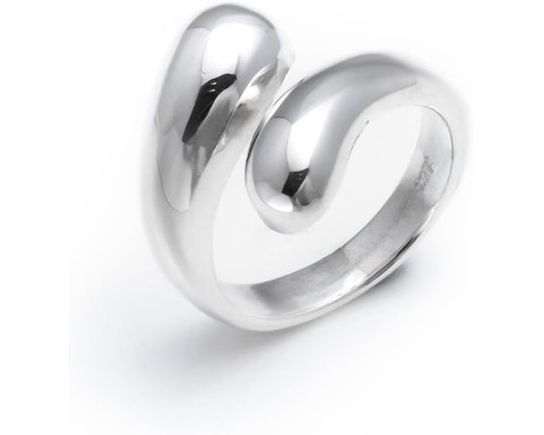 Срібна каблучка у формі краплі 925 проби Silverly, розмiр L 1/2