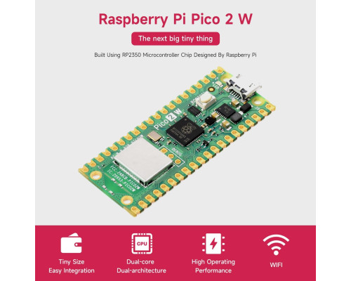 Мікроконтролер Raspberry-Pi-Pico-2-WM RP2350