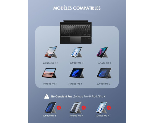 Клавіатура Surface Pro AZERTY Qulose