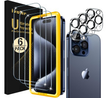 Набір із 3+3 захисних плівок для екрану та камери iPhone ivoler