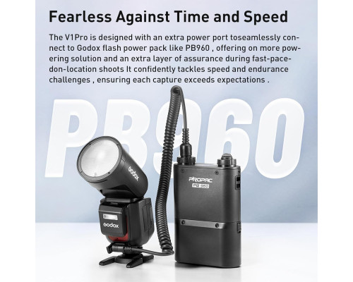 Фотоспалах Godox V1 Pro C з круглою головкою для камер Canon Speedlite