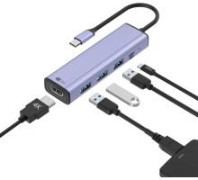 Концентратор IVSHOWCO USB-C (5-в-1) з дисплеєм 4K HDMI