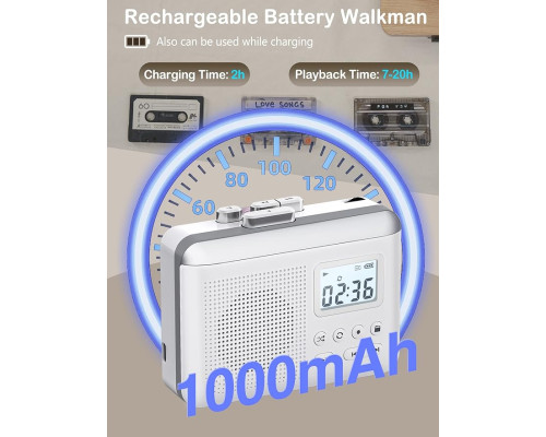 Портативний касетний плеєр Gracioso з конвертером у MP3