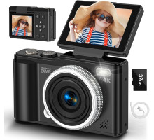 Цифрова камера 4K з екраном, який повертається на 180
