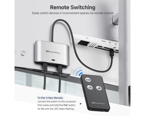 Комутатор 20 Гбіт/с USB C для спільного використання моніторів