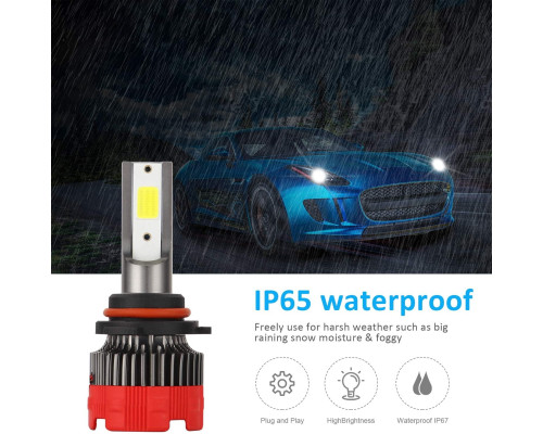 Kairiyard 9006 Світлодіодні лампи для фар HB4 6000K HI Beam 55W 8000LM