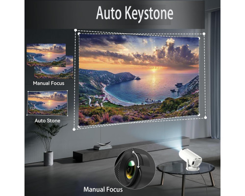 Міні-проектор з Bluetooth, підтримка 4K 1080P