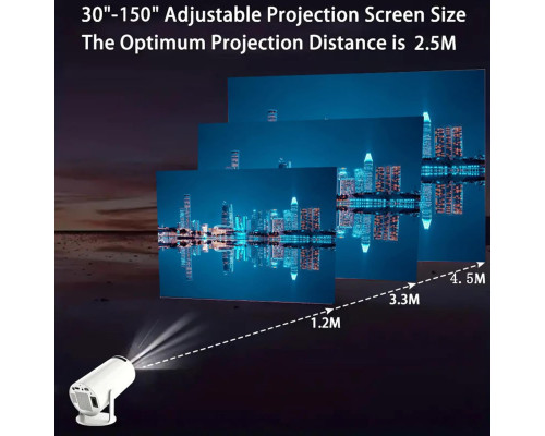 Міні-проектор з Bluetooth, підтримка 4K 1080P