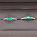 Жіноча каблучка Bellitia Jewelry зі срібла 925 проби з позолотою, камінь смарагд, розмір 51(16,2)
