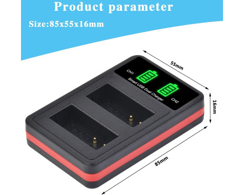 Комплект акумуляторів PowerTrust DMW-BLC12 та USB-зарядний пристрій для камер Panasonic Lumix