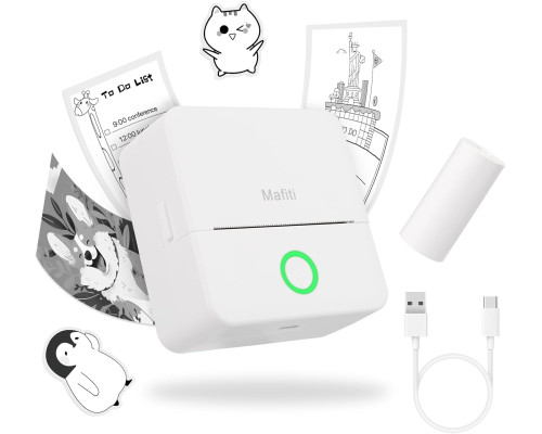 Портативний кишеньковий термопринтер Mafiti Inkless Bluetooth Mini Wireless