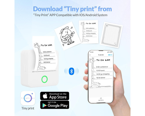 Портативний кишеньковий термопринтер Mafiti Inkless Bluetooth Mini Wireless