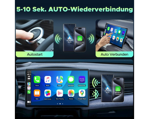 Бездротовий адаптер CarPlay 2 в 1 для Apple Carplay та Android Auto
