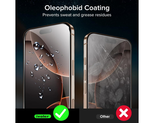 Комплект із 2 захисних плівок для iPhone 16 Pro