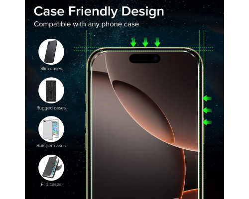 Комплект із 2 захисних плівок для iPhone 16 Pro