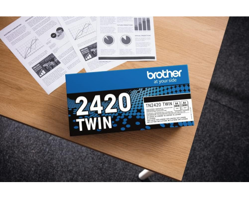 Набір з 2 оигінальних тонер-картриджів Brother TN2420TWIN