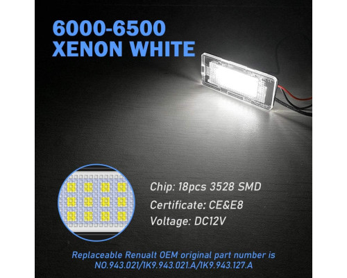 Світлодіодне підсвічування номерного знака WinPower 18 SMD (Комплект 2шт)
