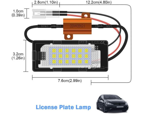 Світлодіодне підсвічування номерного знака WinPower 18 SMD (Комплект 2шт)